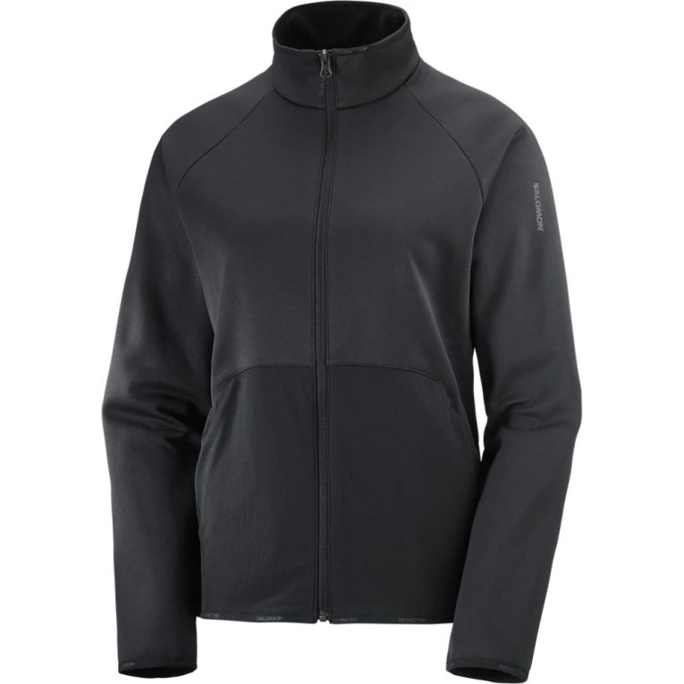 Chaquetas Salomon Essential Warm Full Zip Mujer Negros | MX ETYM496